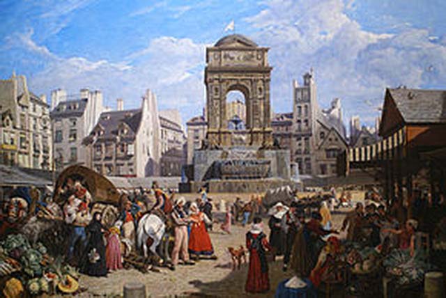 Le Marché et la Fontaine des Innocents (1822)