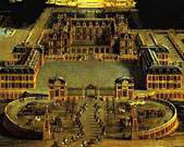 Versailles en 1643à la mort de Louis XIII